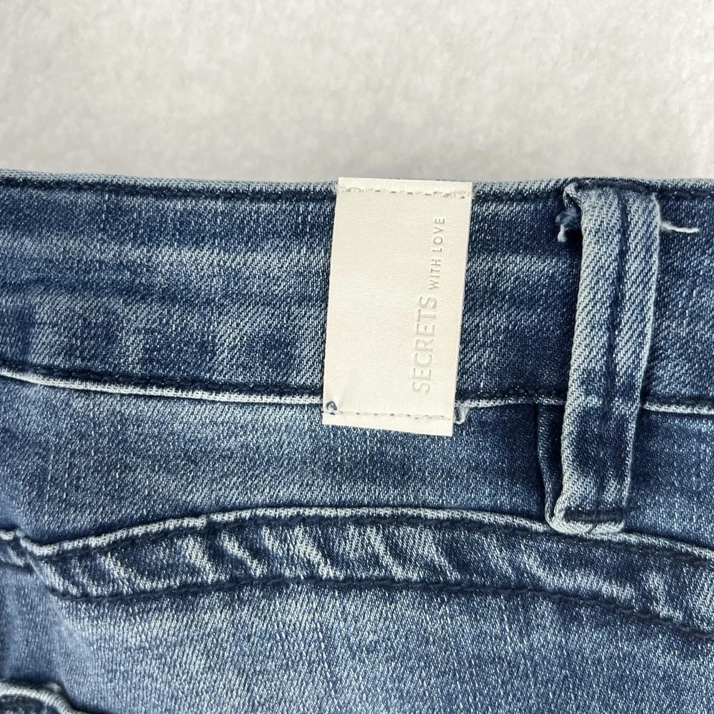 Secrets With‎ Love Super High Narrow Waist Lace-Up Skinny Jean Womens Juniors 11